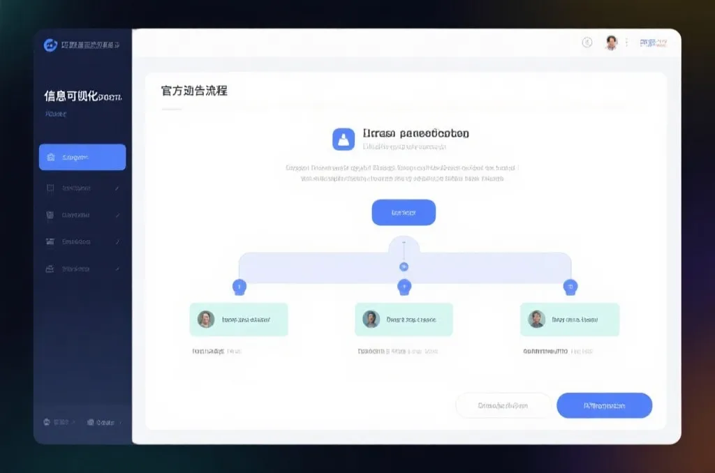 管理机制流程图与用户界面交互示意